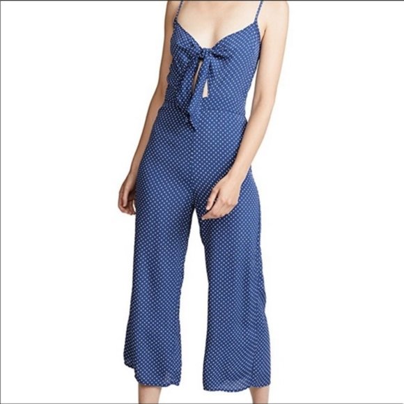 Blue Life Navy Polka Dot Jumpsuit - Picture 1 of 7